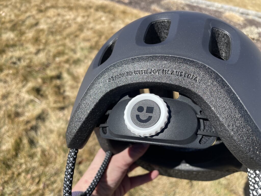 Rear dial adjust on the woom READY helmet