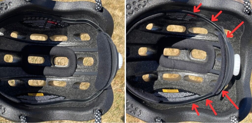 woom helmet internal cage adjust