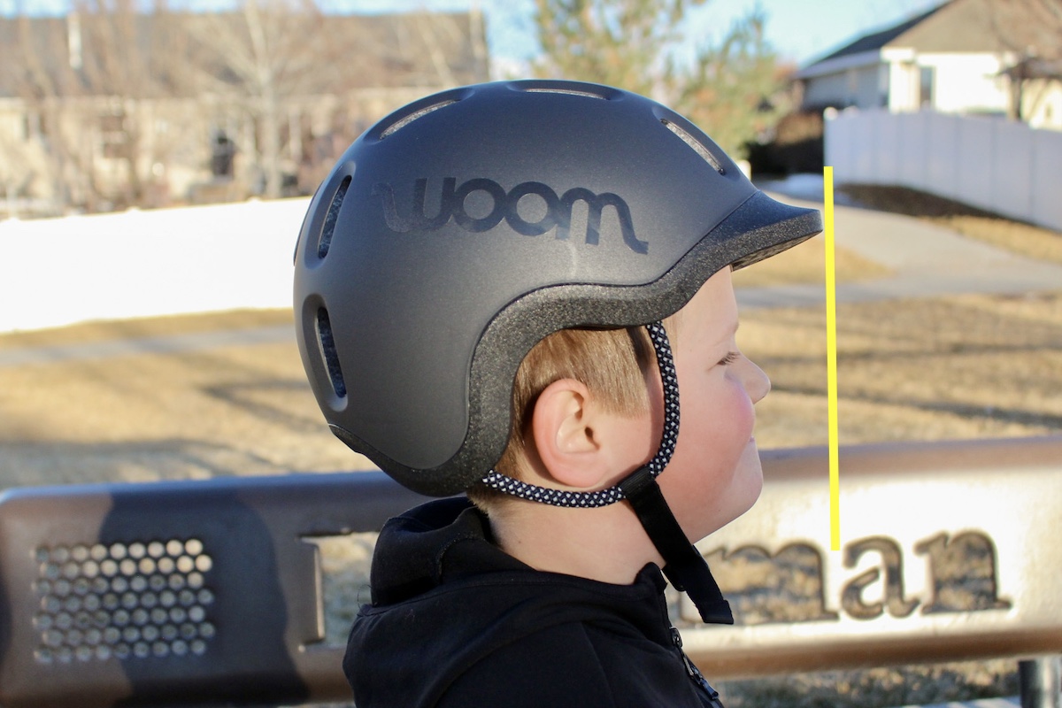 built in visor on the woom READY helmet
