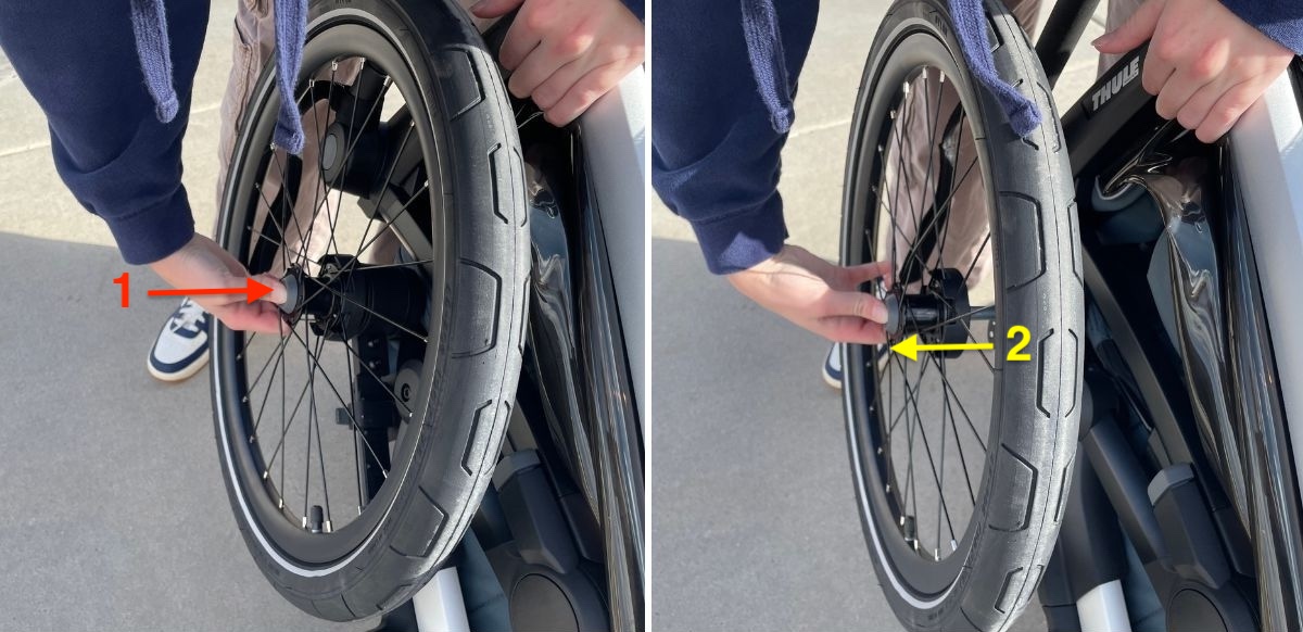 remove wheels on thule cross