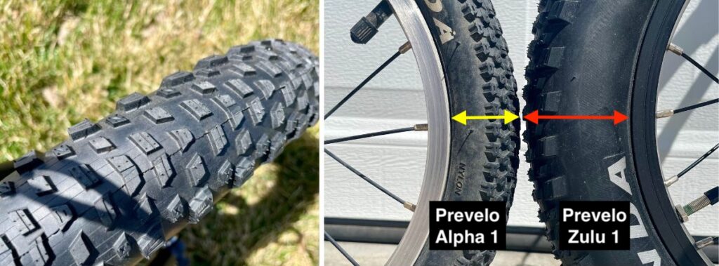 tires on the Prevelo Zulu kids mountain bikes