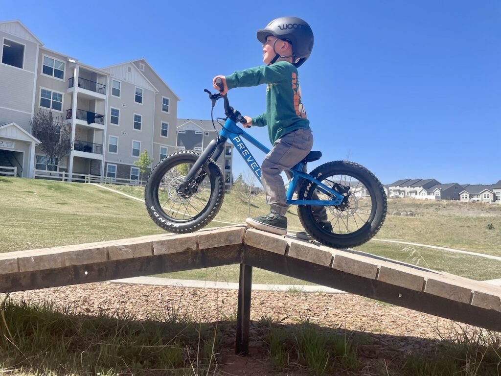 Prevelo zulu Two 16 inch mountain bike in balance bike mode