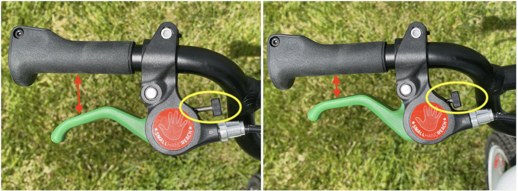 woom tool free brake lever reach adjust
