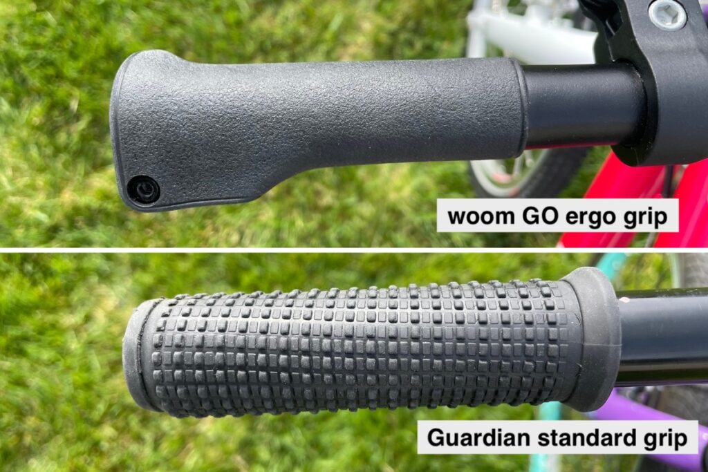 woom GO ergonomic grips versus guardian standard grips