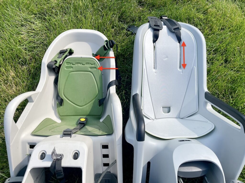 burley dash vs thule ridealong 2 size