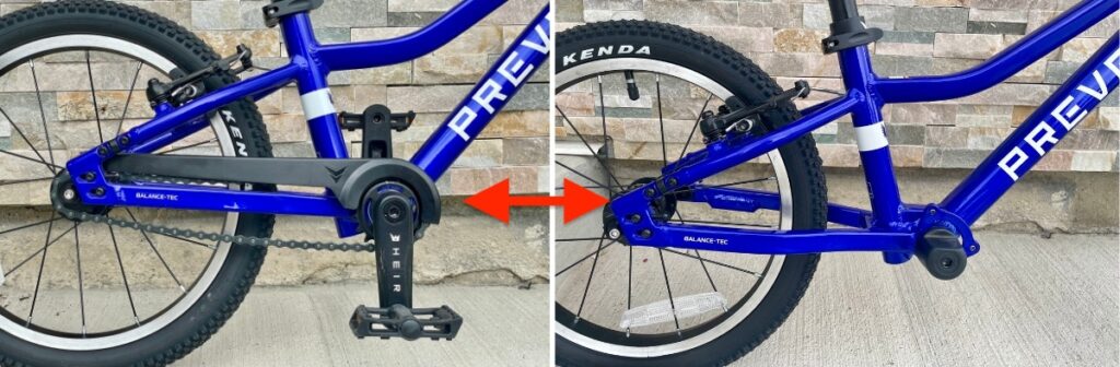 Prevelo Alpha two as a pedal bike and a balance bike