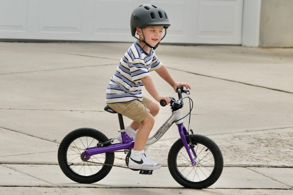 littlebig ridden as a pedal bike by a 4 year old