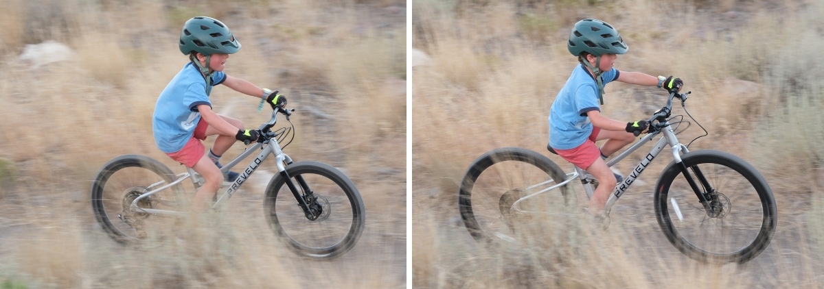 some rider on the prevelo alpha three and four on a single track trail