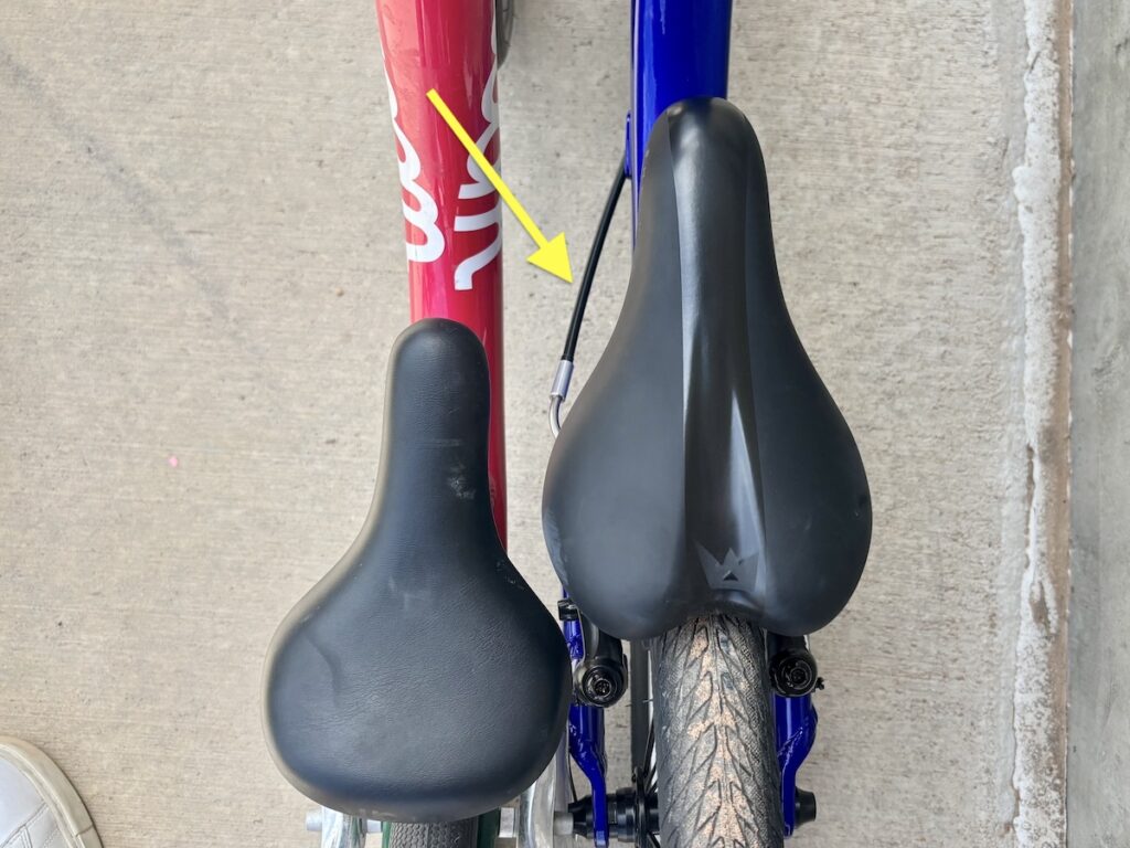 alpha zero brake cable placement versus woom go 1