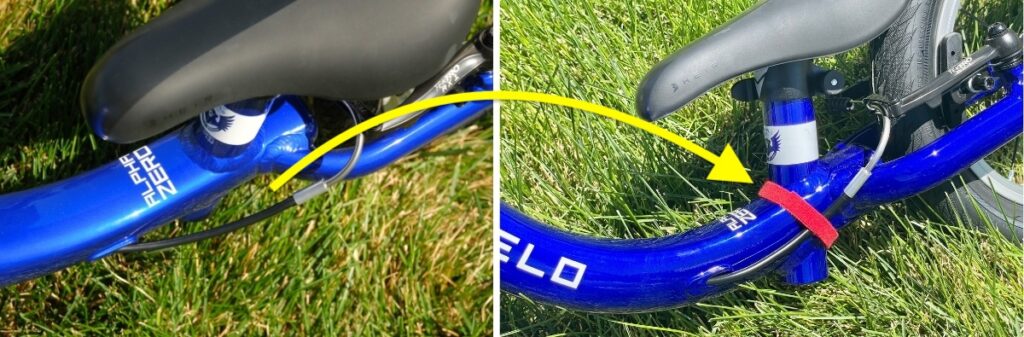 Prevelo alpha zero with velcro strap for brake cable