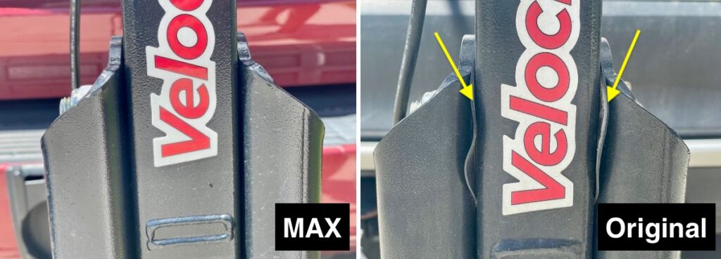 velociRAX MAX no plastic bushings