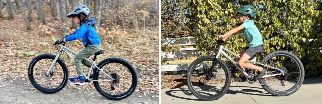 Child on the Early Rider Seeker 24 and the Prevelo Alpha Four 24 inch mountain bike