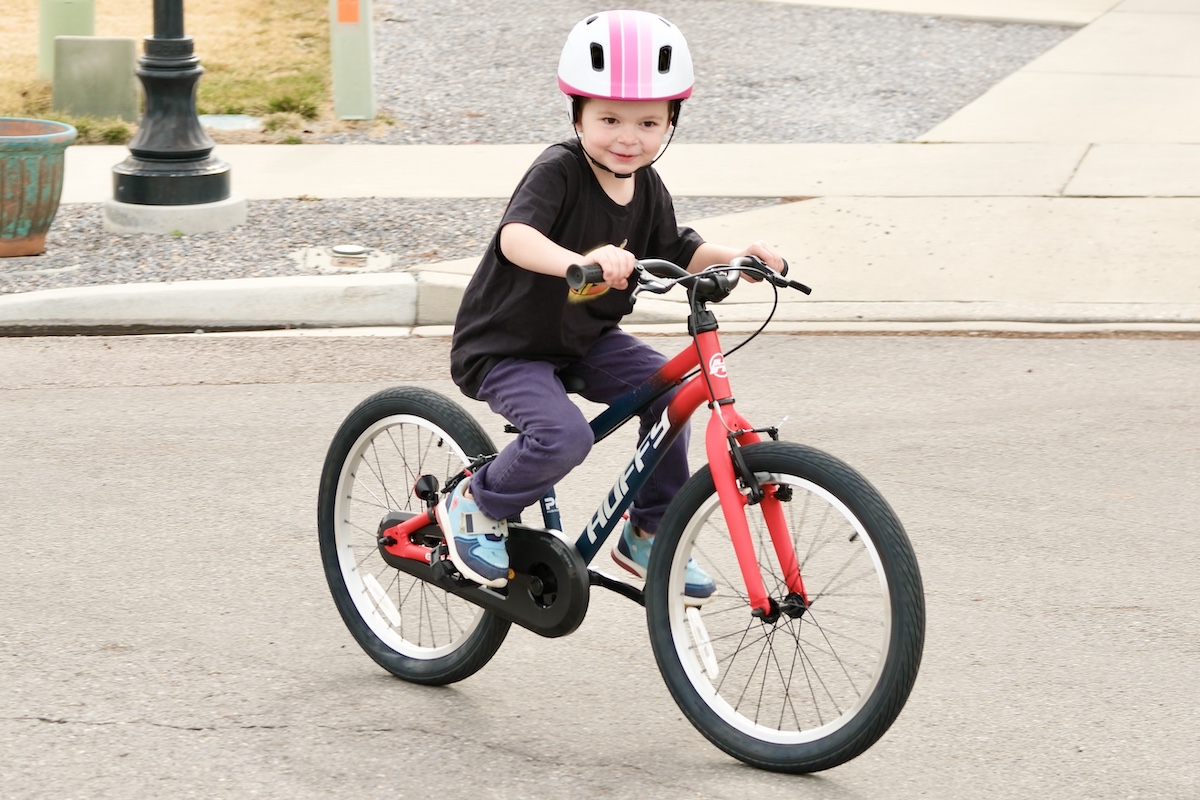 Boy riding the Huffy GRM