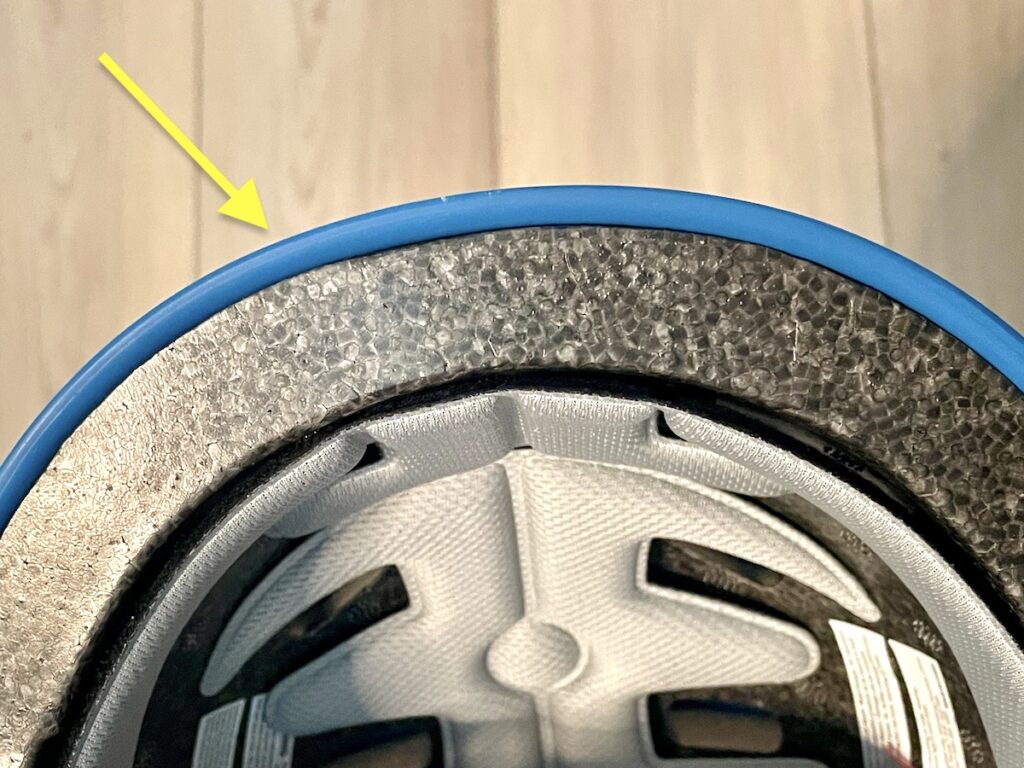 thick hard shell on multi-sport helmets