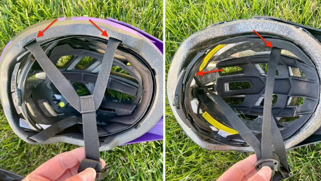 helmet insertion points low vs. high
