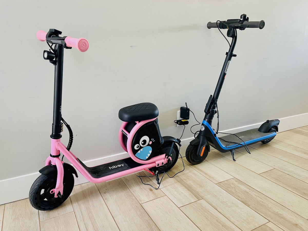 charging electric scooter