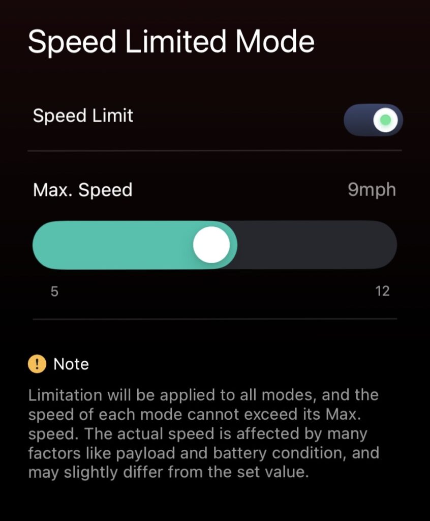 segway c2 pro app for locking speed